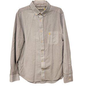 Five Four x Mark Mcnairy Shirt Blue & White Striped Button‎ Down Shirt Men's XL